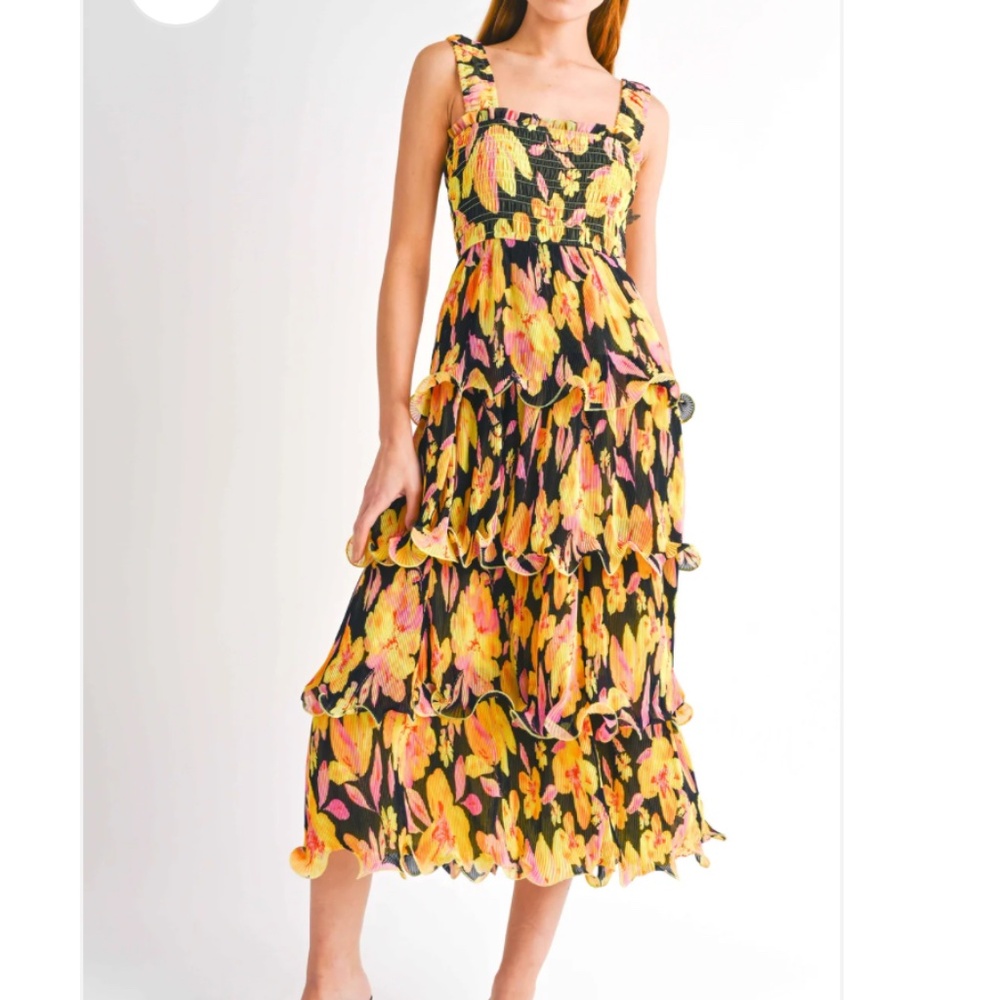 Reset by Jane Yolanda Dress yellow black and pink